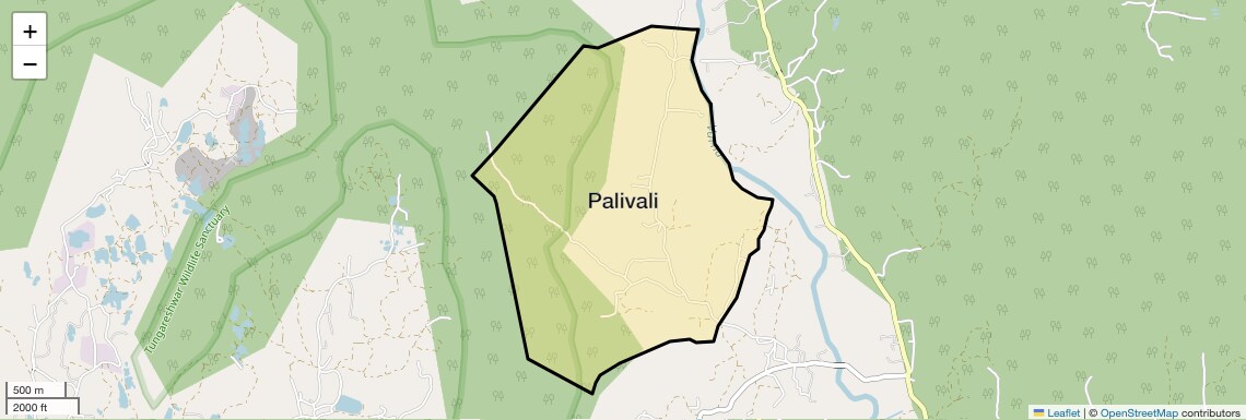 Location Map of Palivali, Thane