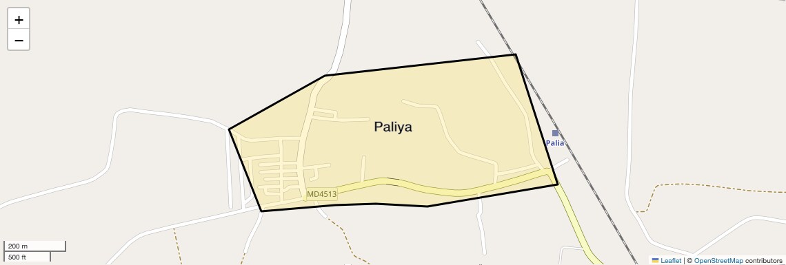 Location Map of Paliya, Indore