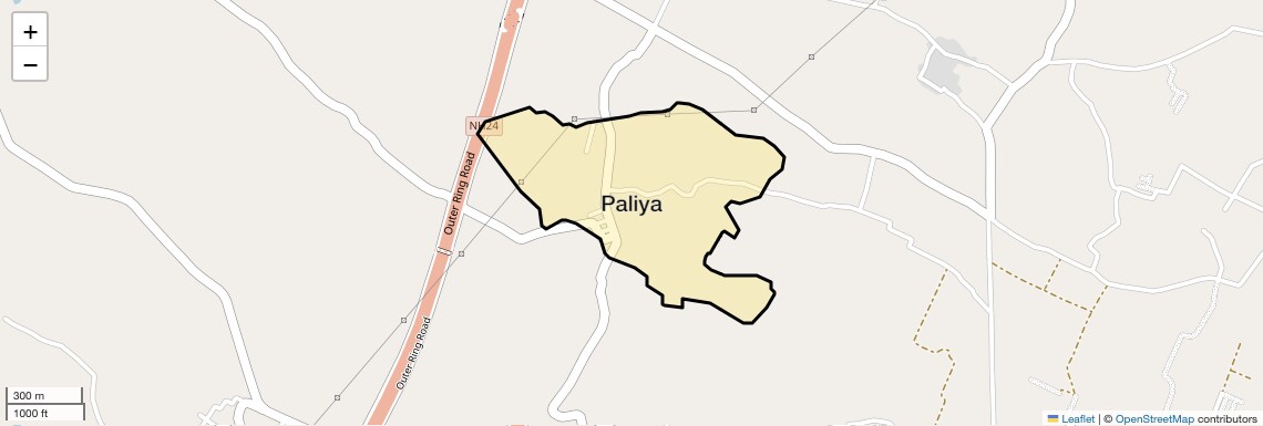 Location Map of Paliya, Lucknow