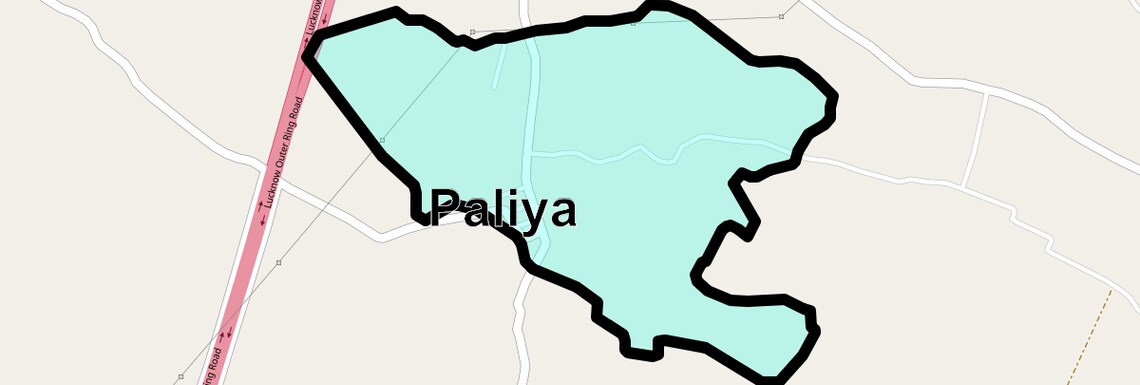 Location Map of Paliya, Lucknow