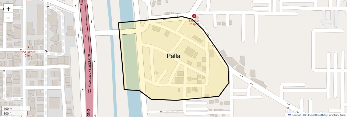 Location Map of Palla, Faridabad