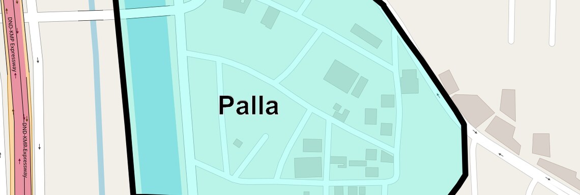 Location Map of Palla, Faridabad