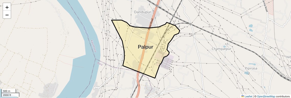 Location Map of Palpur, Allahabad