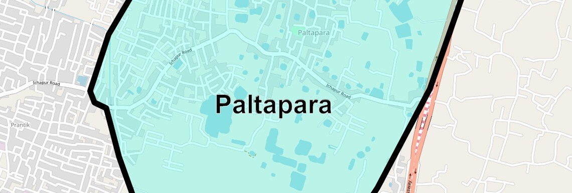 Location Map of Paltapara, Kolkata
