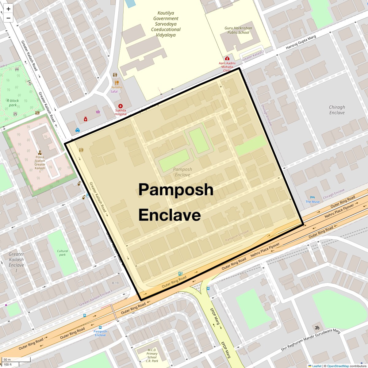 Check Time Travel of Pamposh Enclave, Delhi