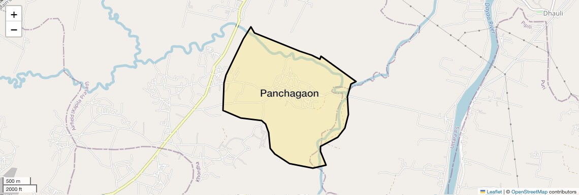 Location Map of Panchagaon, Bhubaneswar