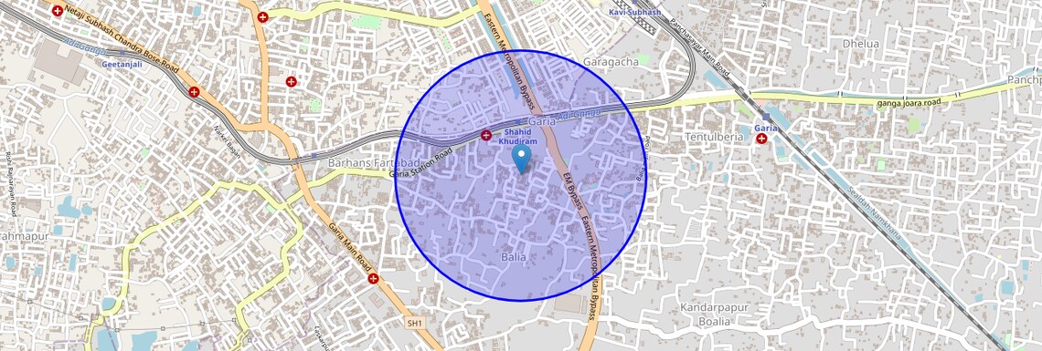 Location Map of Panchasayar, Kolkata