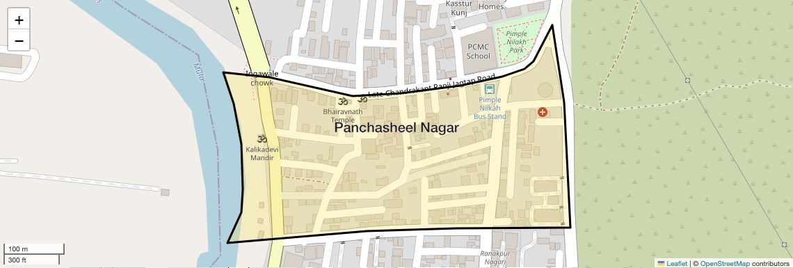 Location Map of Panchasheel Nagar, Pune