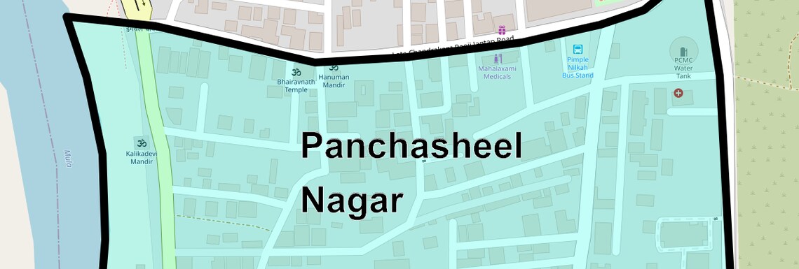 Location Map of Panchasheel Nagar, Pune