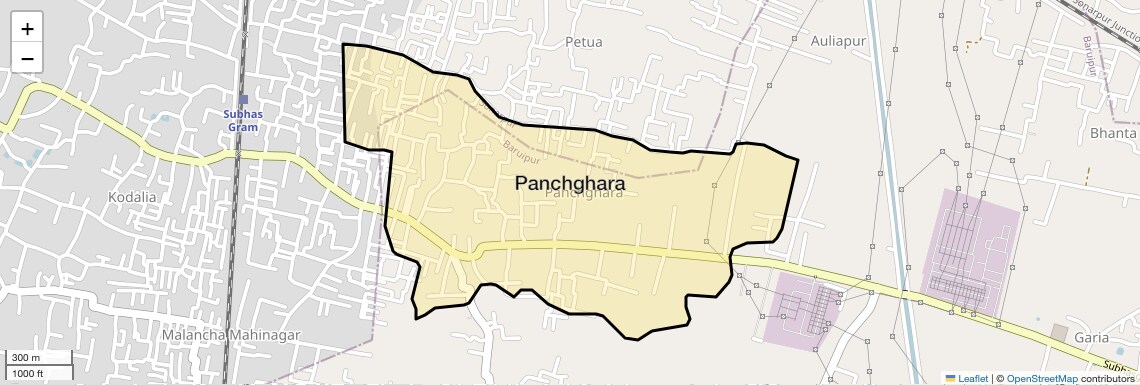Location Map of Panchghara, Kolkata