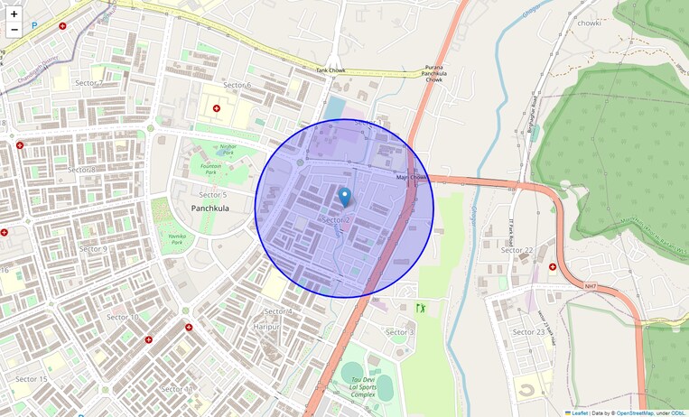 Location Map of Panchkula Sector 2