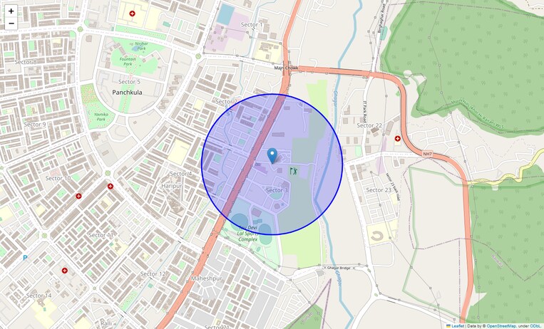 Location Map of Panchkula Sector 3
