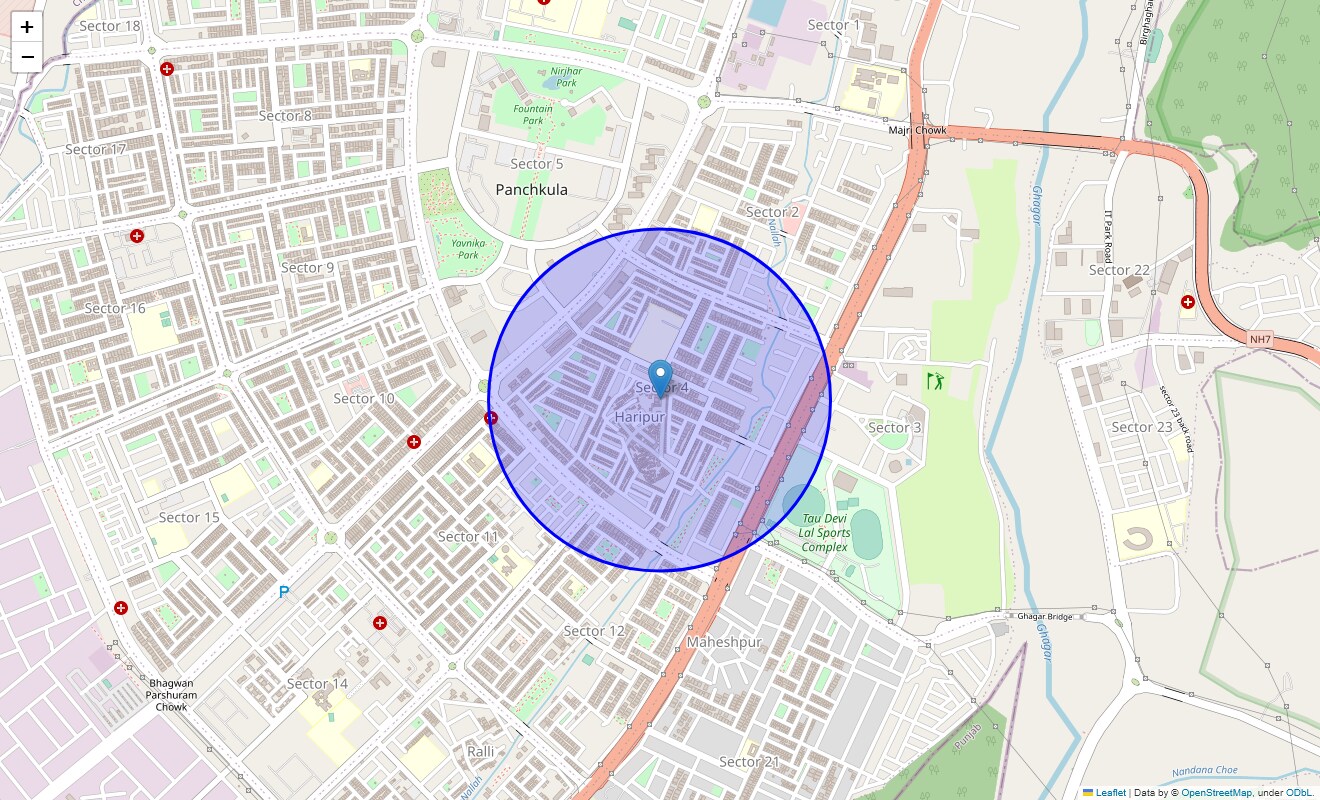 Panchkula Sector 4 Map