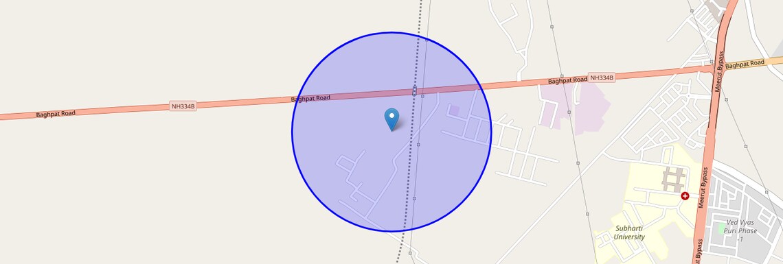 Location Map of Panchli Khurd, Meerut