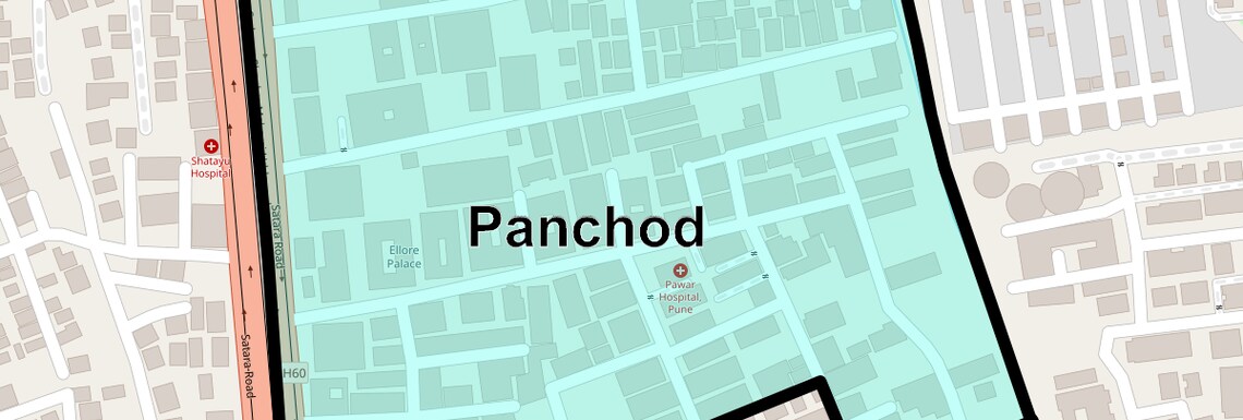 Location Map of Panchod, Pune