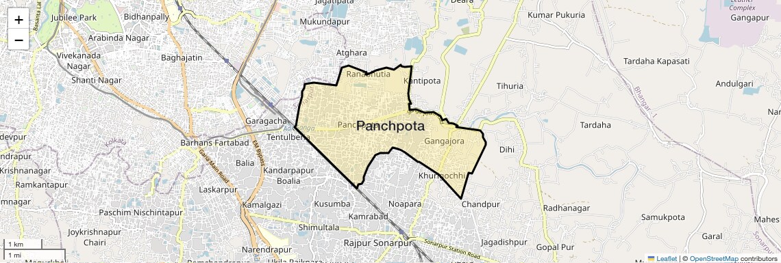 Location Map of Panchpota, Kolkata