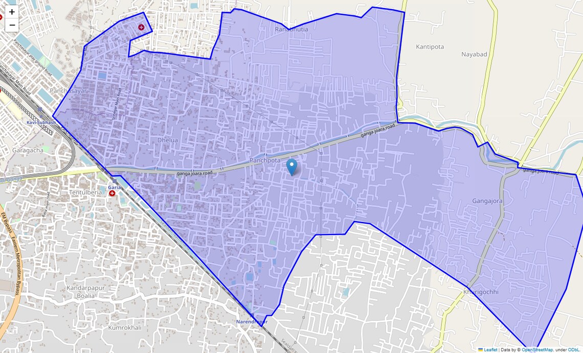 Location Map of Panchpota, Kolkata