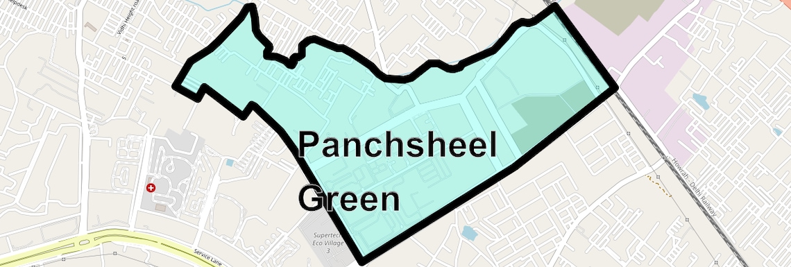 Location Map of Panchsheel Green, Greater Noida
