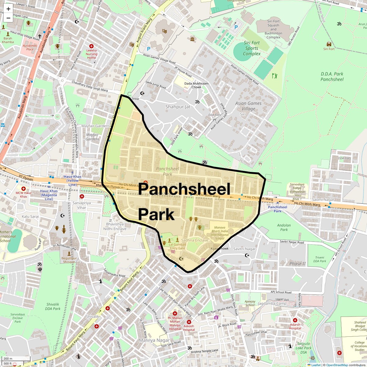 Check Time Travel of Panchsheel Park, Delhi