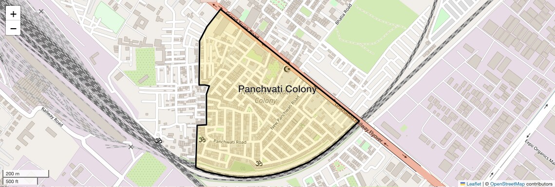 Location Map of Panchvati Colony, Ghaziabad