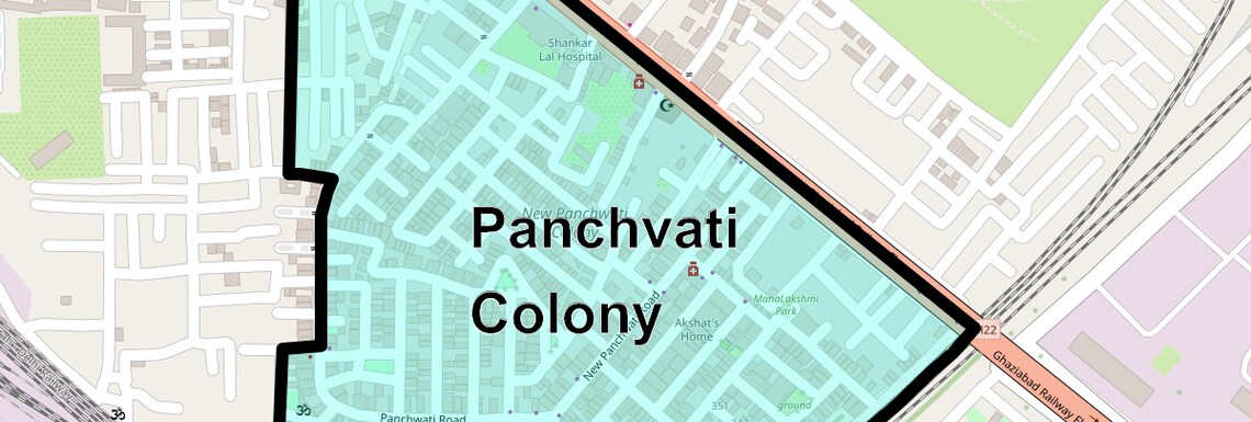 Location Map of Panchvati Colony, Ghaziabad
