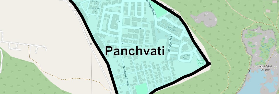 Location Map of Panchvati, Pune