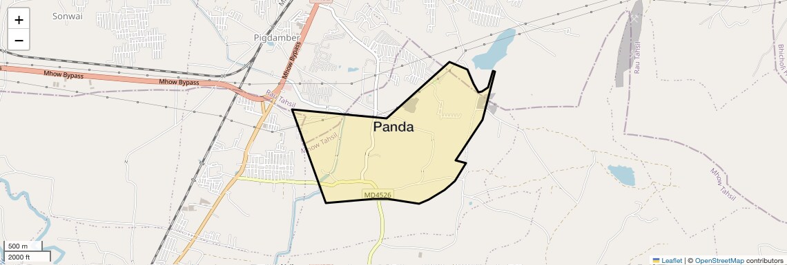 Location Map of Panda, Indore