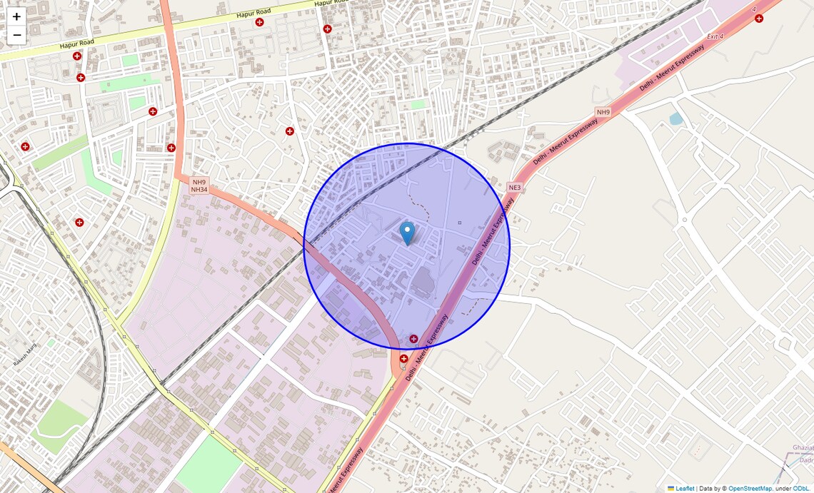 Location Map of Pandav Nagar Industrial Area, Ghaziabad