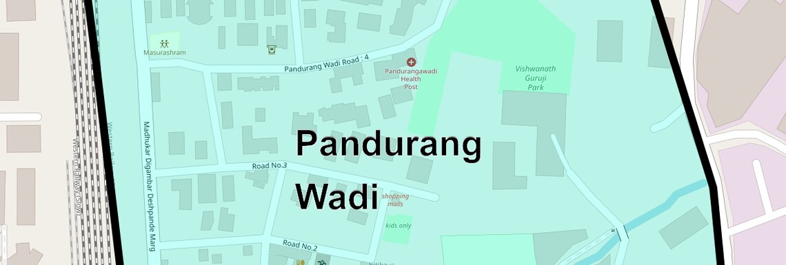 Location Map of Pandurang Wadi, Mumbai