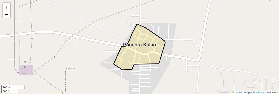 Location Map of Panehra Kalan, Faridabad