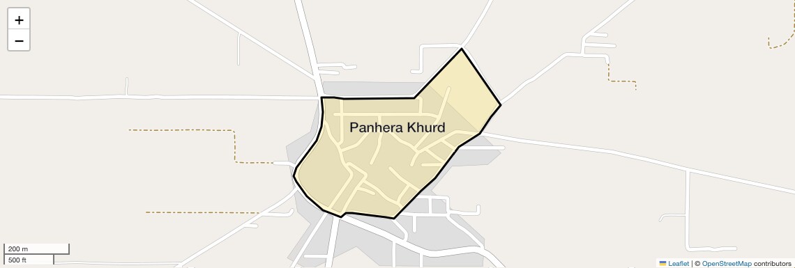 Location Map of Panhera Khurd, Faridabad