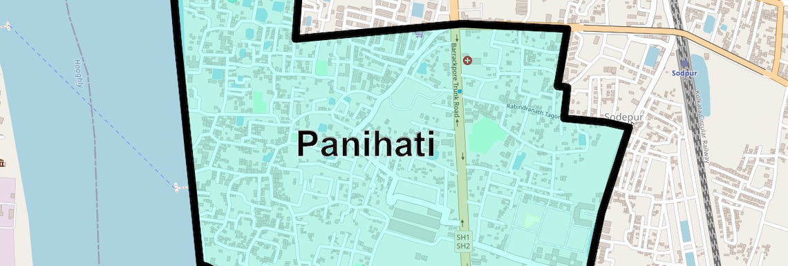Location Map of Panihati, Kolkata