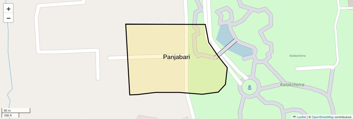Location Map of Panjabari, Guwahati