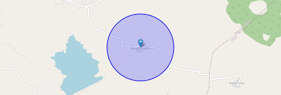 Location Map of Panjari lodhi, Nagpur