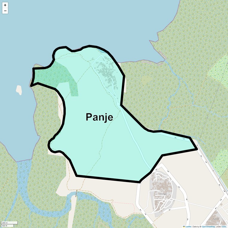 Location Map of Panje