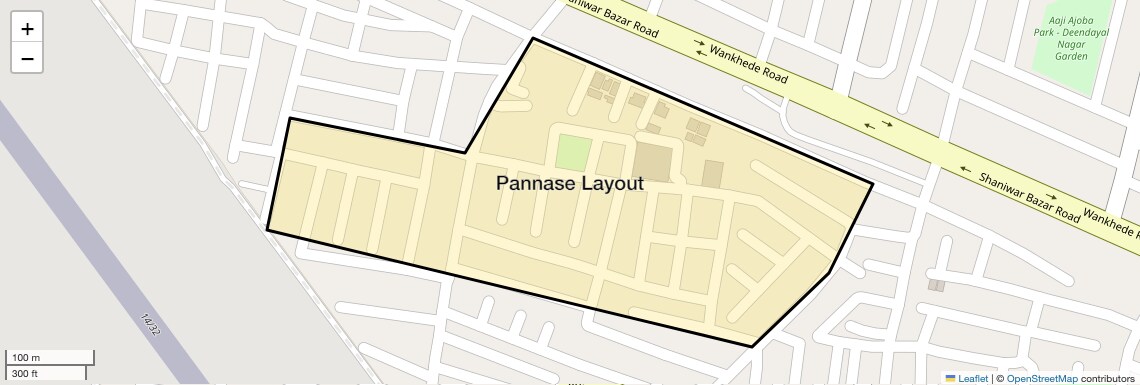 Location Map of Pannase Layout, Nagpur