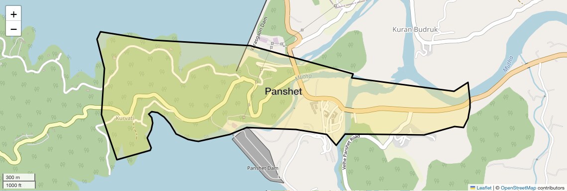 Location Map of Panshet, Pune
