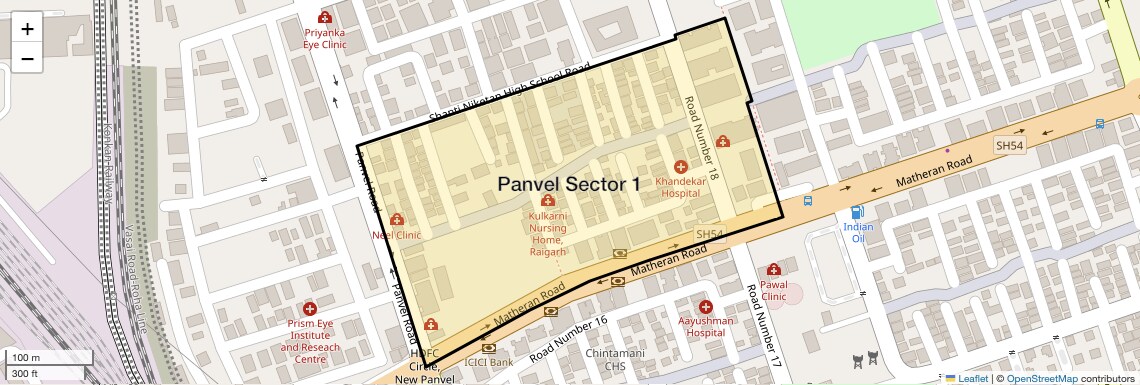 Location Map of Panvel Sector 1, Navi Mumbai