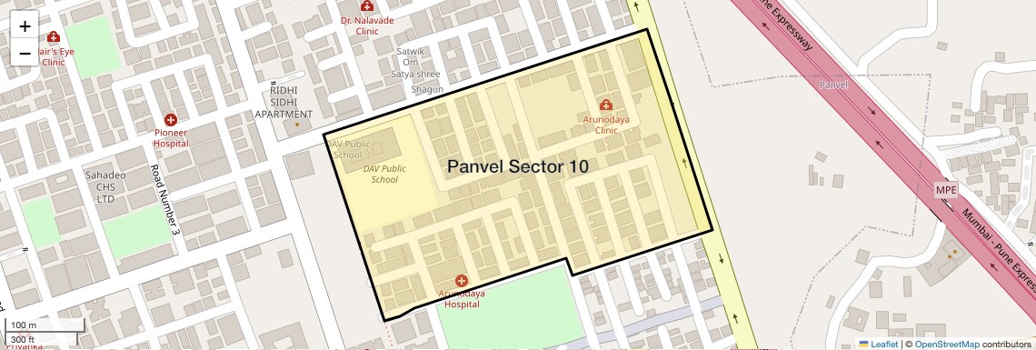 Location Map of Panvel Sector 10, Navi Mumbai
