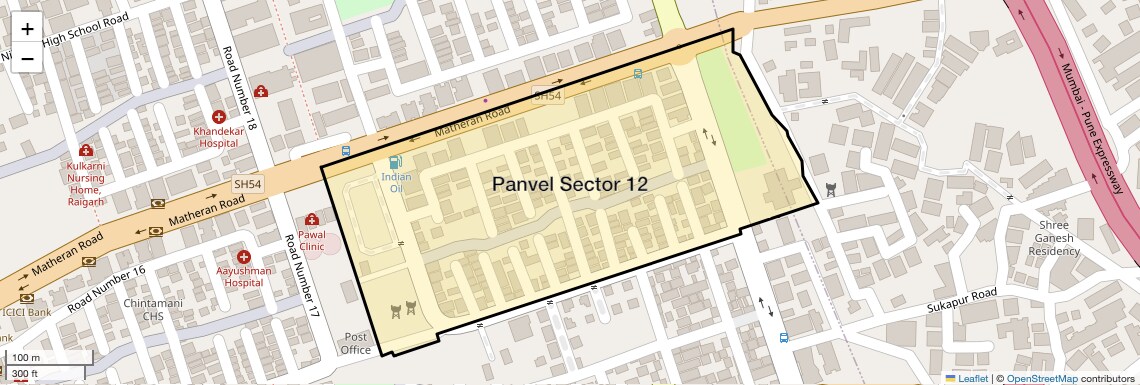 Location Map of Panvel Sector 12, Navi Mumbai