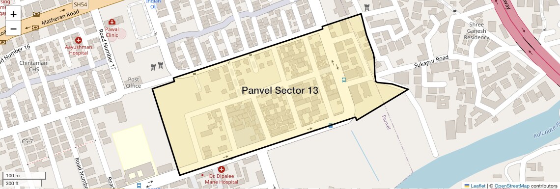 Location Map of Panvel Sector 13, Navi Mumbai