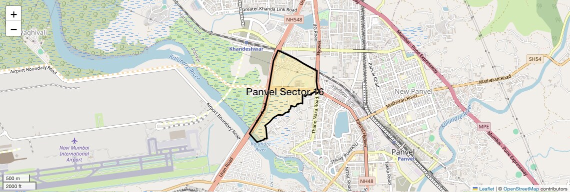 Location Map of Panvel Sector 16, Navi Mumbai