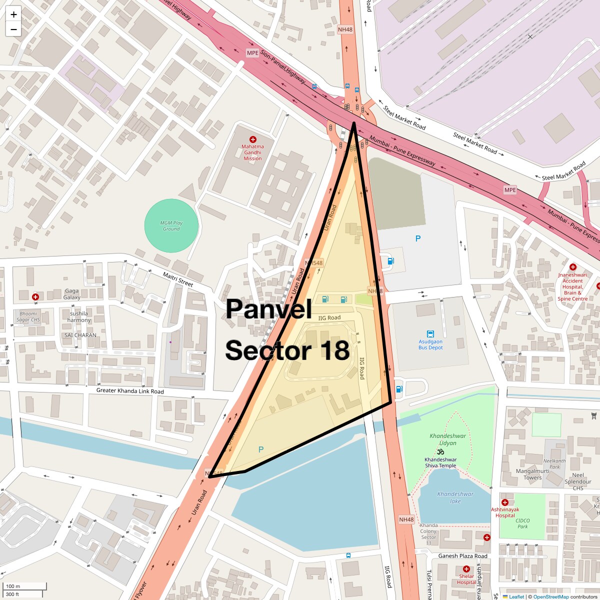 Location Map of Panvel Sector 18, Navi Mumbai