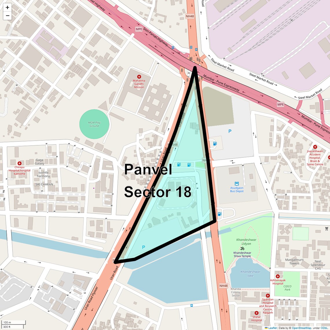 Location Map of Panvel Sector 18, Navi Mumbai