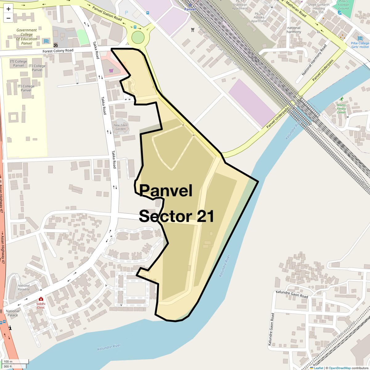 Location Map of Panvel Sector 21, Navi Mumbai