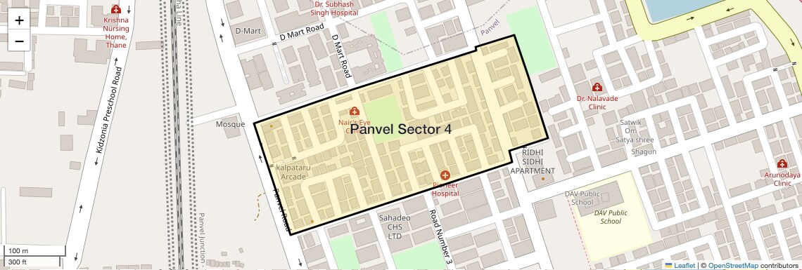 Location Map of Panvel Sector 4, Navi Mumbai