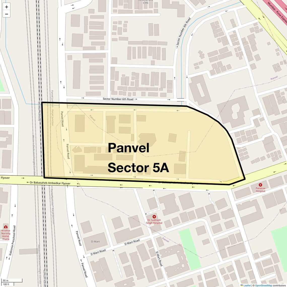 Location Map of Panvel Sector 5A, Navi Mumbai