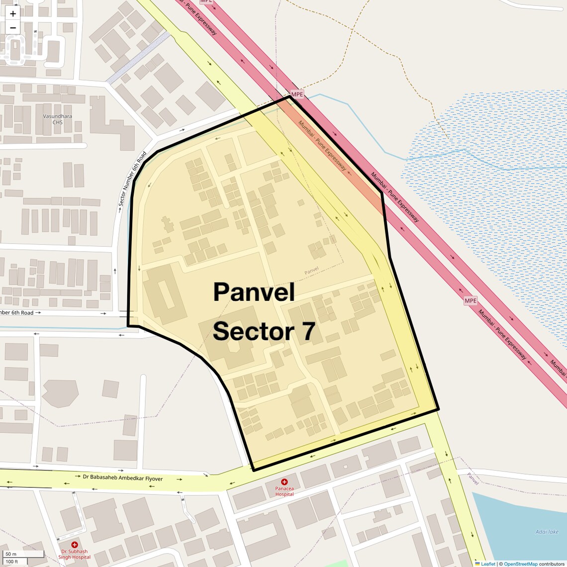 Location Map of Panvel Sector 7, Navi Mumbai