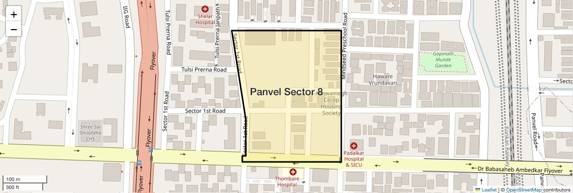 Location Map of Panvel Sector 8, Navi Mumbai
