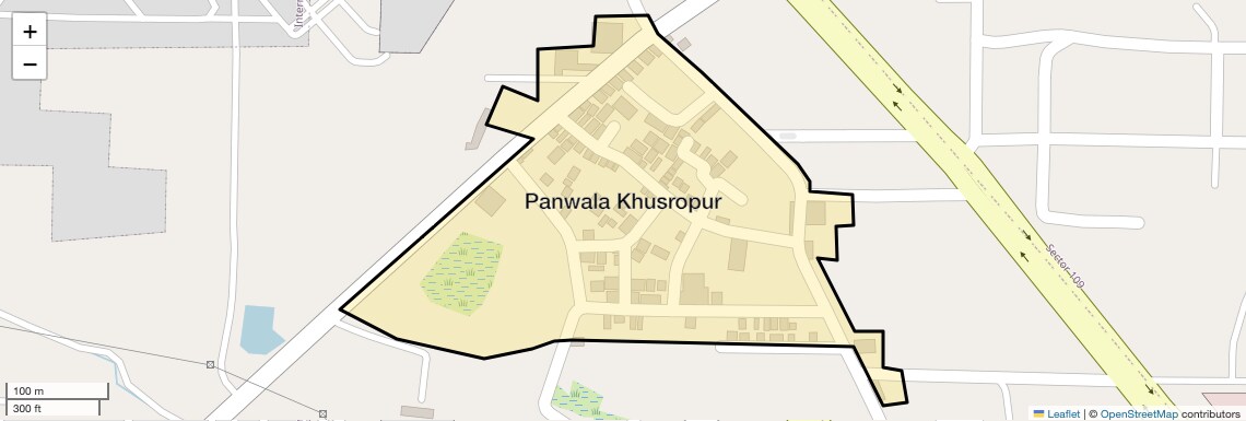 Location Map of Panwala Khusropur, Gurgaon